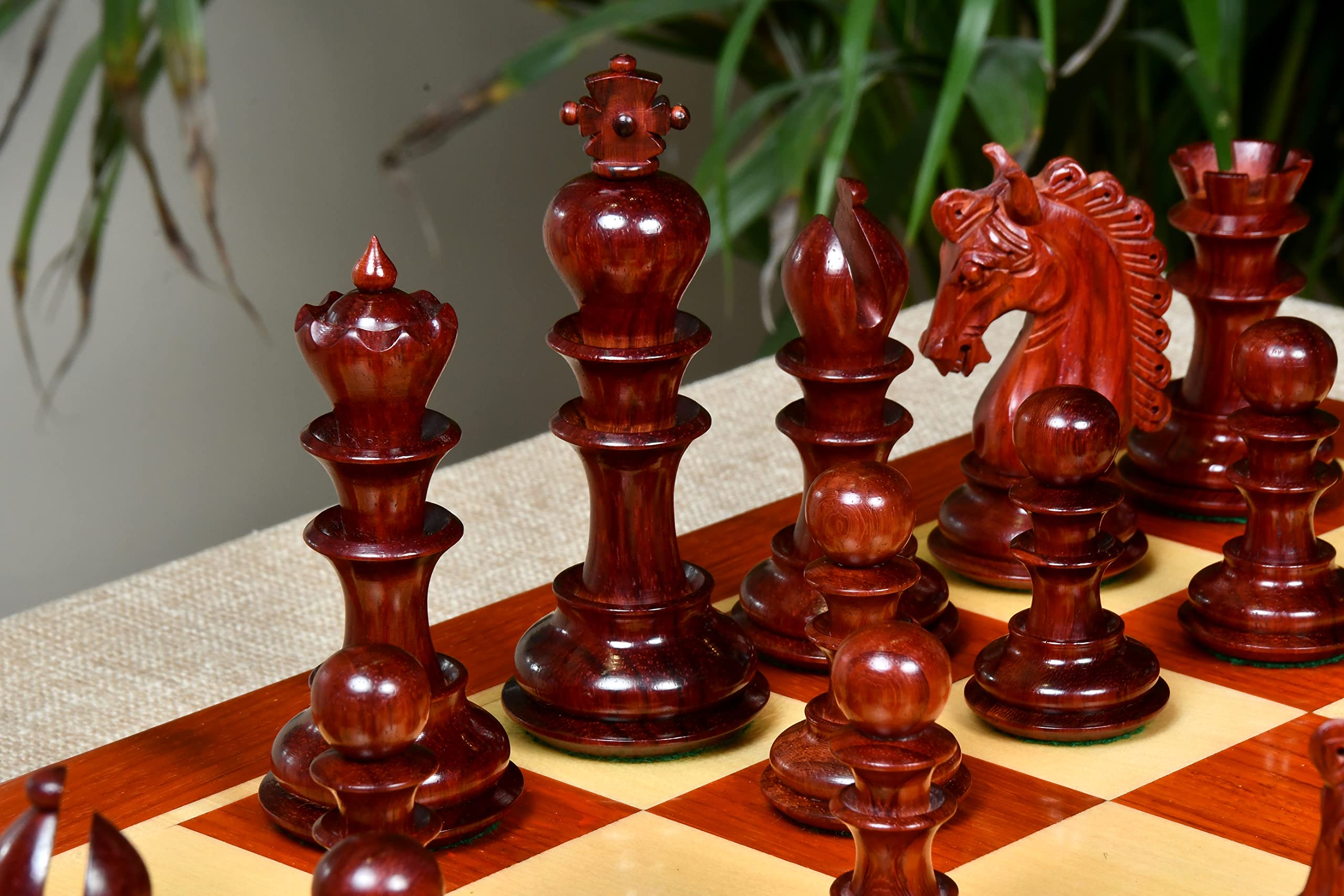 Amazon | Chessbazaar Triple Weighted Chess Set Staunton Bud Rose